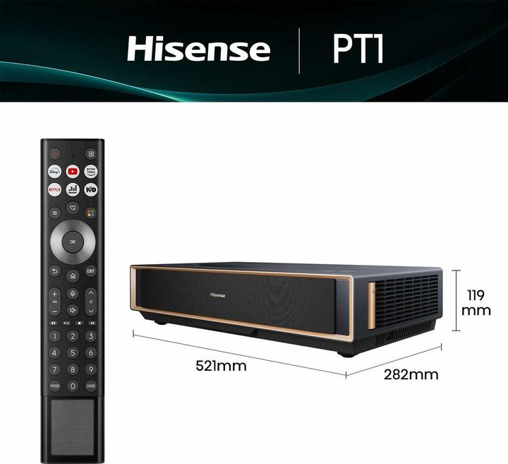 Image du produit Hisense PT1 (4K, 2500 lm, 0.25:1)