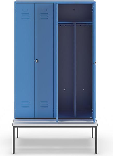 Actual product image Wolf Clothes locker with bench underneath (120 cm, 214 cm)