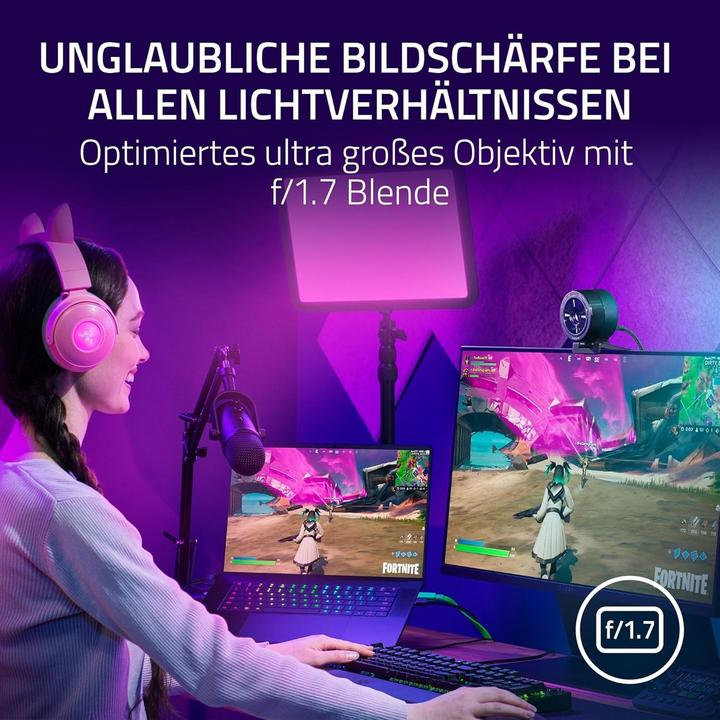 Produktbild Razer Ultra 4K Webcam mit UHDR, AI-Autofokus und Lichtsensor für Content-Erstellung und Streaming (8.85 Mpx)