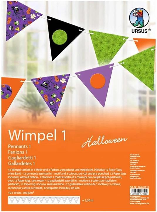 Actual product image Ursus Craft set Halloween 12 pennants, triangle