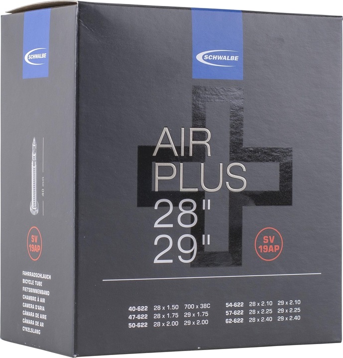 Schwalbe Hose AIR+ SV19AP (Presta (SV), 28", 29", 40 mm)