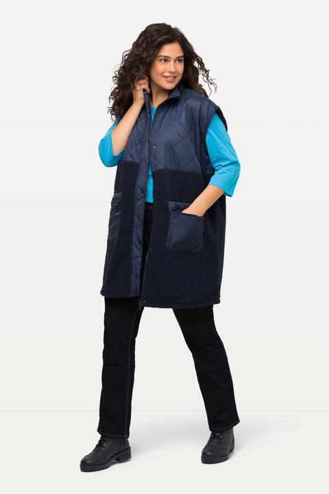 Produktbild Ulla Popken Teddyweste, Teddyfleece, Stehkragen, Zipptaschen (42, 44)
