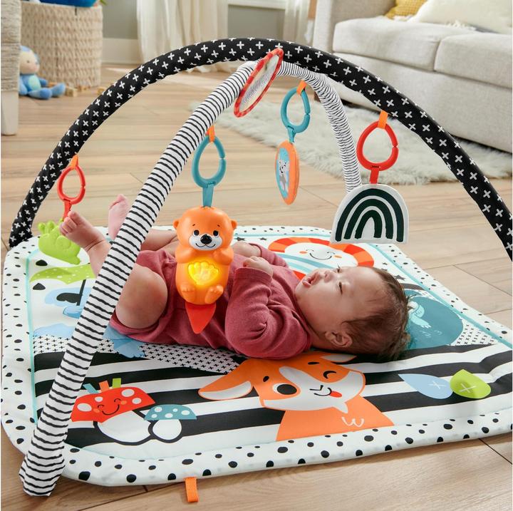 Actual product image Fisher-Price 3-in-1 Music Glow & Grow Gym, Baby Playmat with Lights & Newborn Sensory Toys