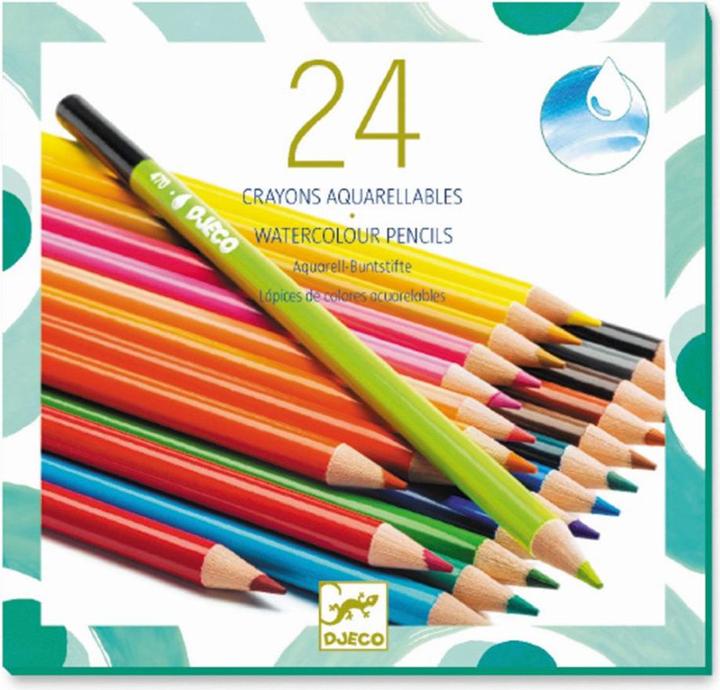 Produktbild Djeco 24 Farbstifte aquarell (Mehrfarbig, 24 x)