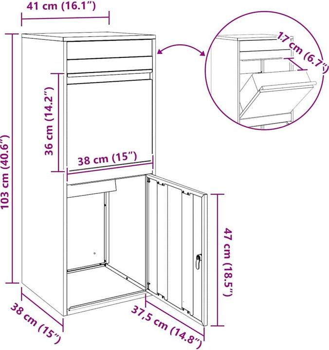 Image du produit vidaXL Paketbox