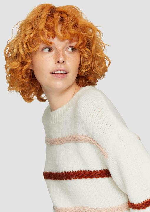Immagine prodotto S.Oliver Strickpullover Flauschiger Pullover mit überschnittenen Schultern (XL)
