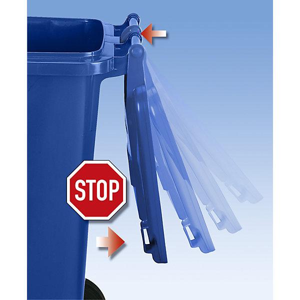 Actual product image eurokraft pro Large plastic waste garbage can, according to DIN EN 840 (120 l)