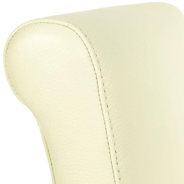 Actual product image SIX Regina leather chair with spring core White 2201 Wenge