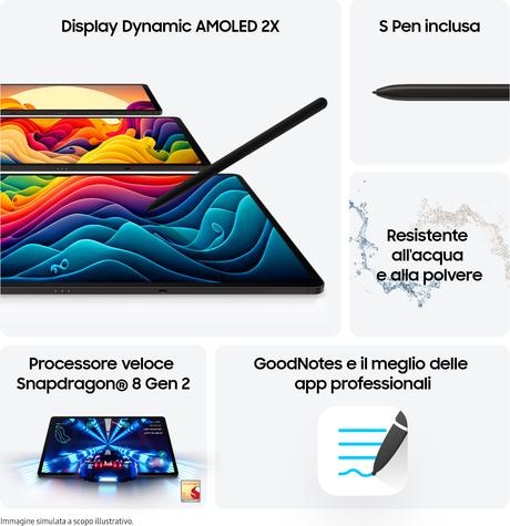 Actual product image Samsung Galaxy Tab S9 5G (5G, 11", 128 GB, Graphite grey)