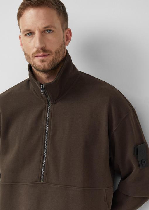 Produktbild s.Oliver Sweatshirt Softes Relaxed-Fit-Sweatshirt aus Baumwollmix mit Label-Patch (M)