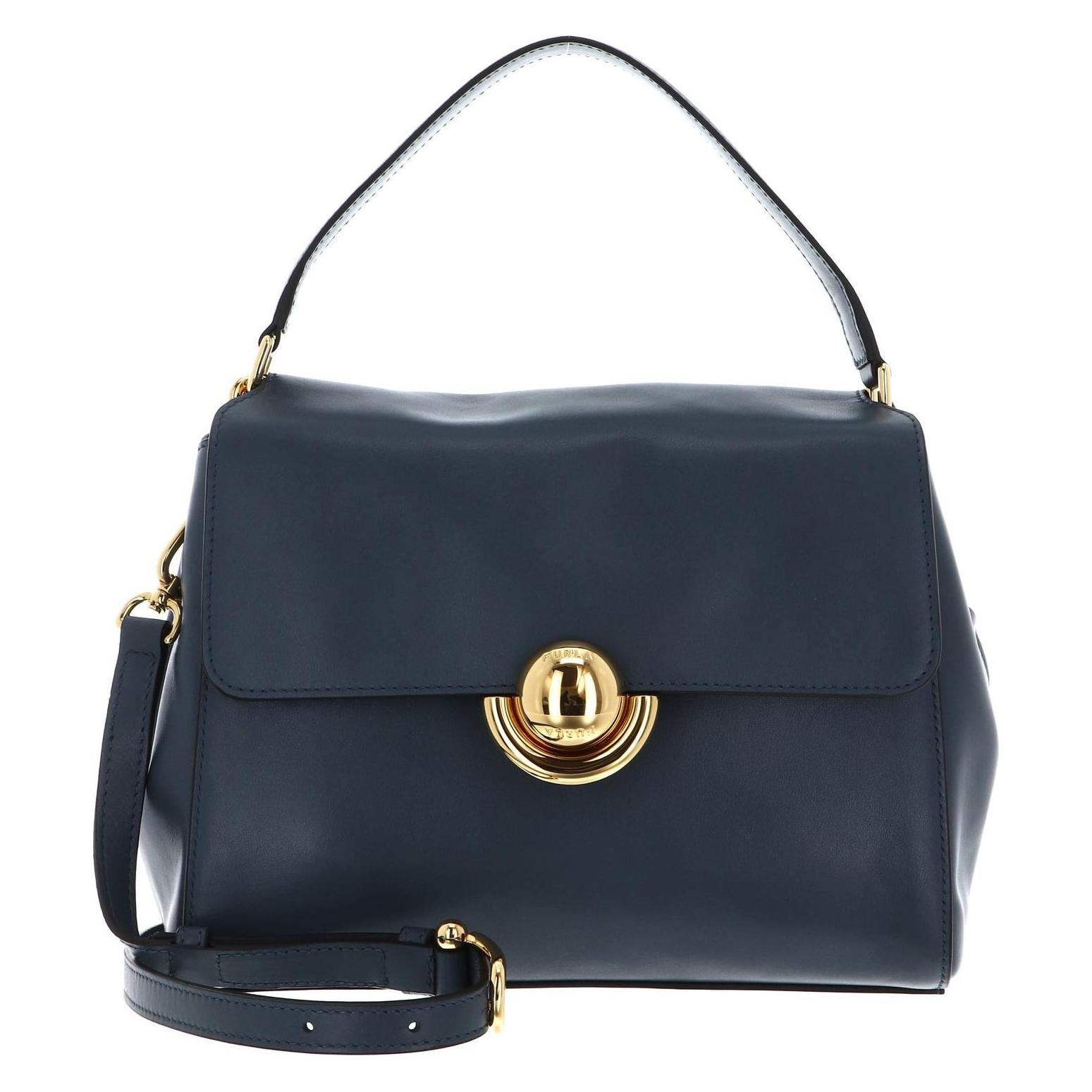Furla, Damen, Handtasche, Vitello Varenne Domus Top Handle Bag, Blau