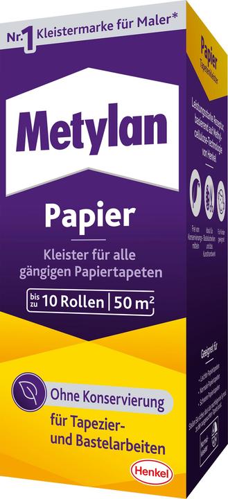 Metylan Colle à papier peint (125 g, 1000 ml)