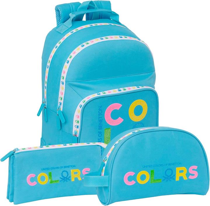 Actual product image Benetton Spring Backpack Pouch and Makeup Bag Set