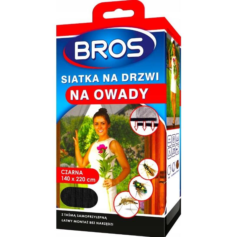 Bros, Fliegengitter, Schwarzes Türnetz 140x220cm 10 Stk. - 480 (140 x 220 cm)