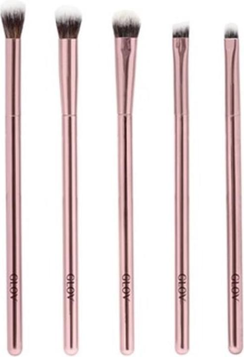 Actual product image Glov Make Up Brush zestaw pędzli do makijażu 5szt Pink (Eyebrows)