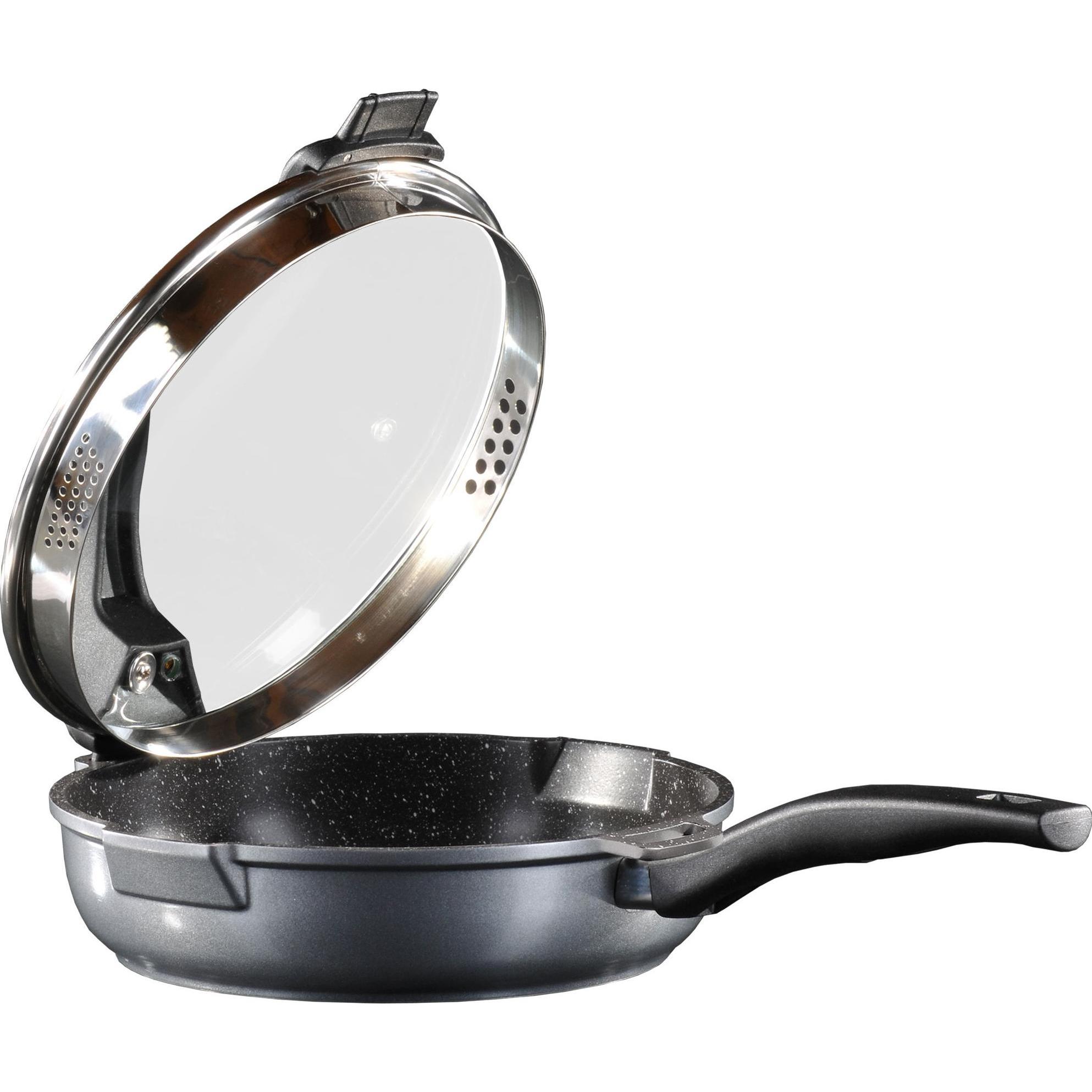 Thumbnail - Stoneline FUTURE Schmorpfanne 24 cm, mit Siebglasdeckel, Pfanne + Kochtopf, Grau