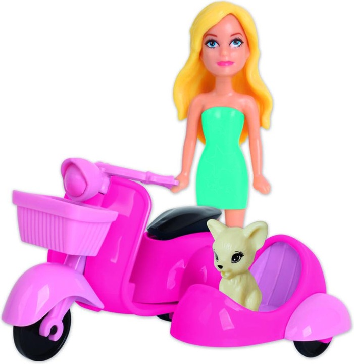Actual product image Rs Toys Playset Mini Evelyn C. Scooter + 3 Dresses