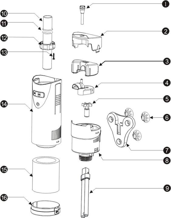 Image du produit SunSun CUP-807 4 en 1 Pompe d’Aquarium 700 l/h 10W avec 7W UVC-Stérilisateur et Matériau filtre (500 l, Filtres internes, Eau douce, Eau salée)