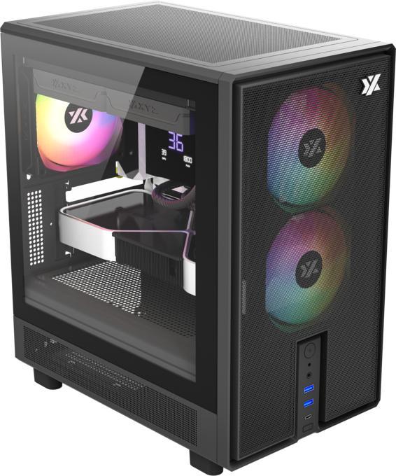 Produktbild xyz Boitier Mini Tour Micro ATX Atom RGB avec panneau vitré (Noir) (mATX, Mini-ITX)