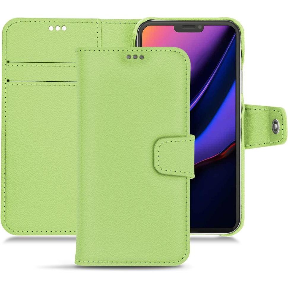 Noreve Lederschutzhülle Wallet (Apple iPhone 11 Pro), Smartphone Hülle, Grün