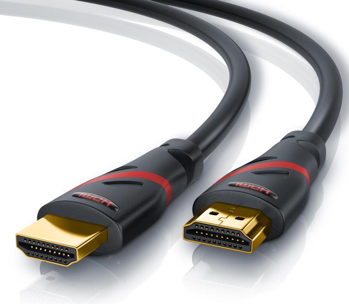 Actual product image CSL HDMI cable 2.0b - 4k 60Hz Ultra HD - Ethernet - Highspeed - Full HD - 3D - ARC - 3 x shielded (12.50 m, HDMI)