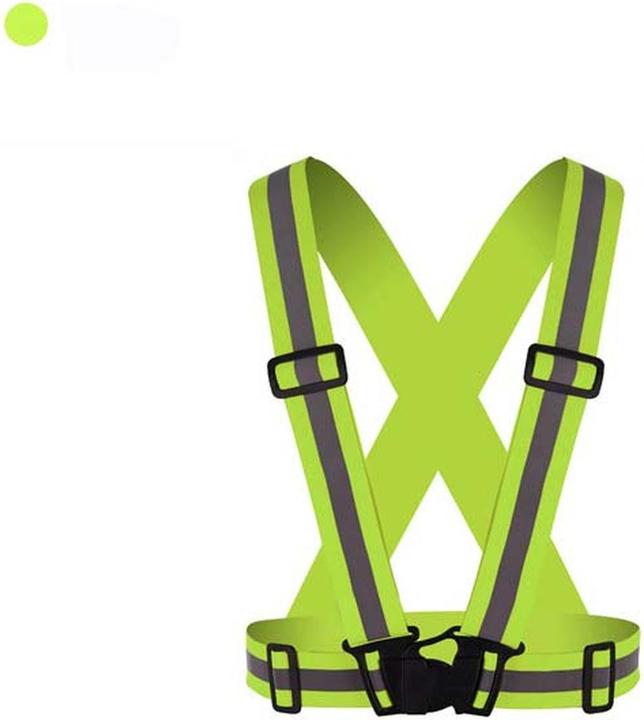 Actual product image Lobwerk Warnweste Motorrad Reflektor Sicherheitsweste Unfallweste Sport Leuchtweste Neon (Grün)