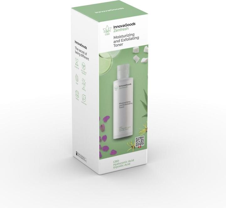Immagine prodotto InnovaGoods Tonico viso idratante con effetto esfoliante CBD Zenfresh 150 ml (Scrub detergente, 150 ml)