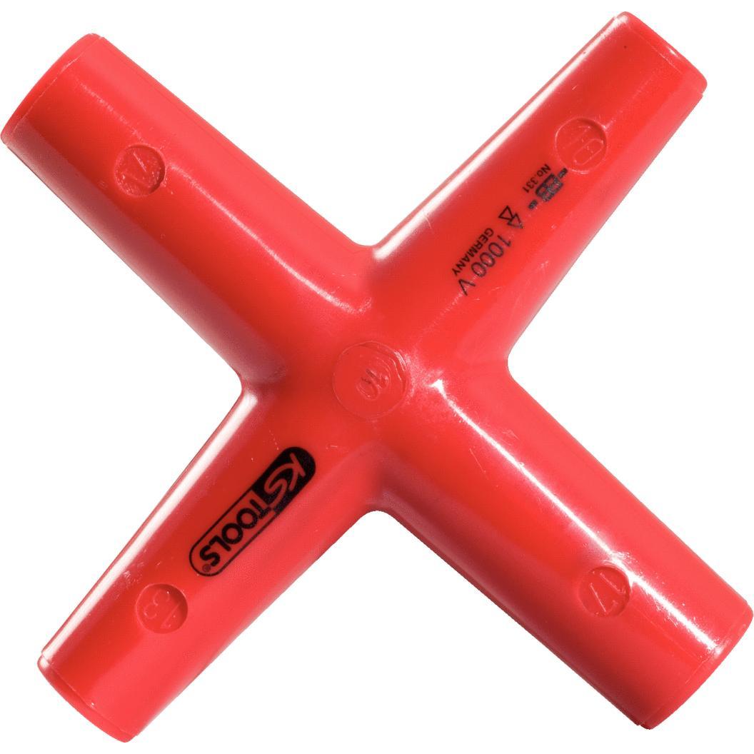 KS Tools, Schraubenschlüssel, Kreuzschlüssel mit Schutzisolierung, 10x11x12x13mm (13 mm)