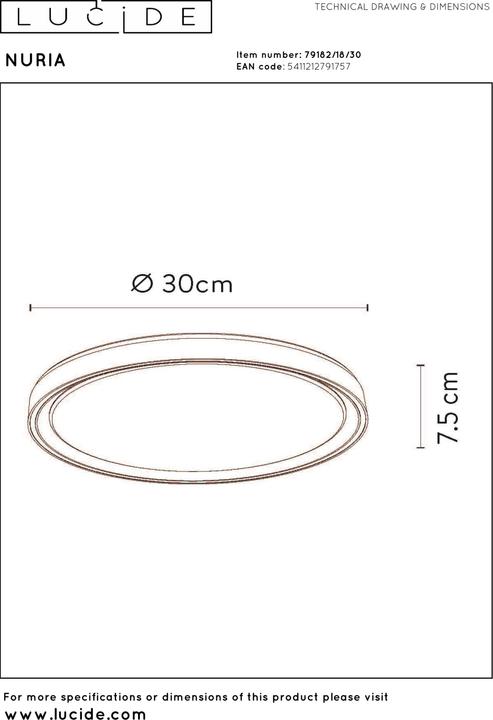 Actual product image Lucide Nuria (1440 lm)
