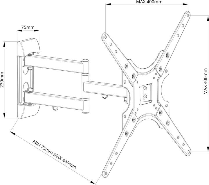 Immagine prodotto La Vague WM-ST3-55 (Muro, 25 kg, 25" - 55")