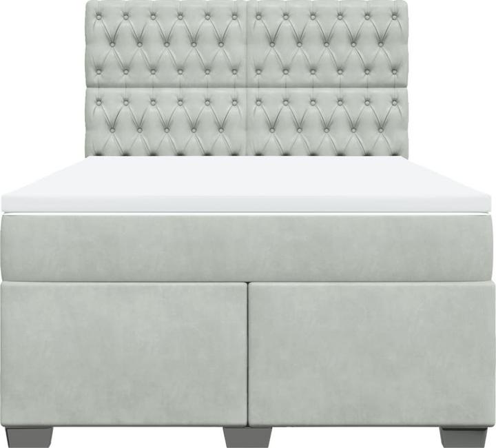 Produktbild vidaXL Bo x springbett mit Matratze 140 x 200 cm Samt (140 x 200 cm)