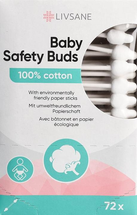 Actual product image Livsane Safety cotton buds 72