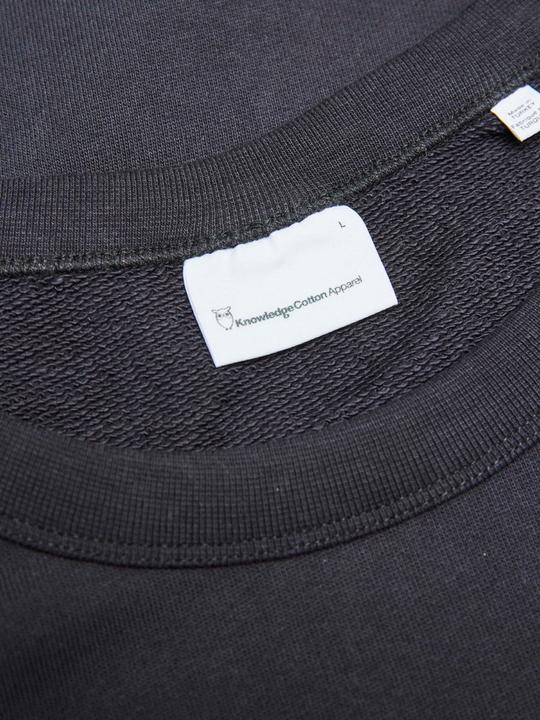 Produktbild KnowledgeCotton Apparel Basic Badge Sweat Black (S)