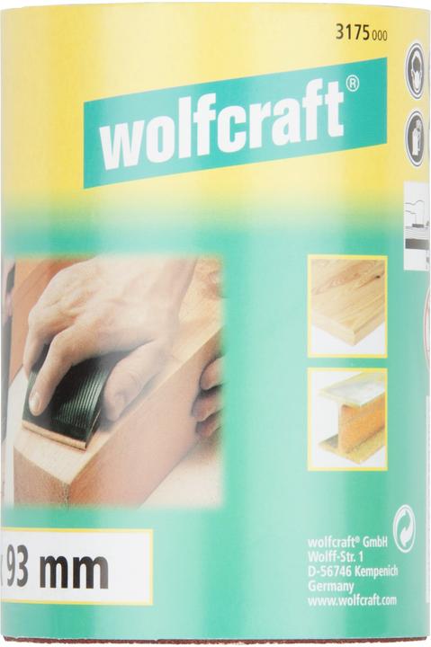 Produktbild wolfcraft 1 Schleifpapierrolle Kor. K180, 5mx93mm (180)