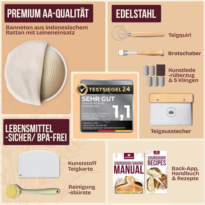 Produktbild Superbaking Gärkörbchen-Set