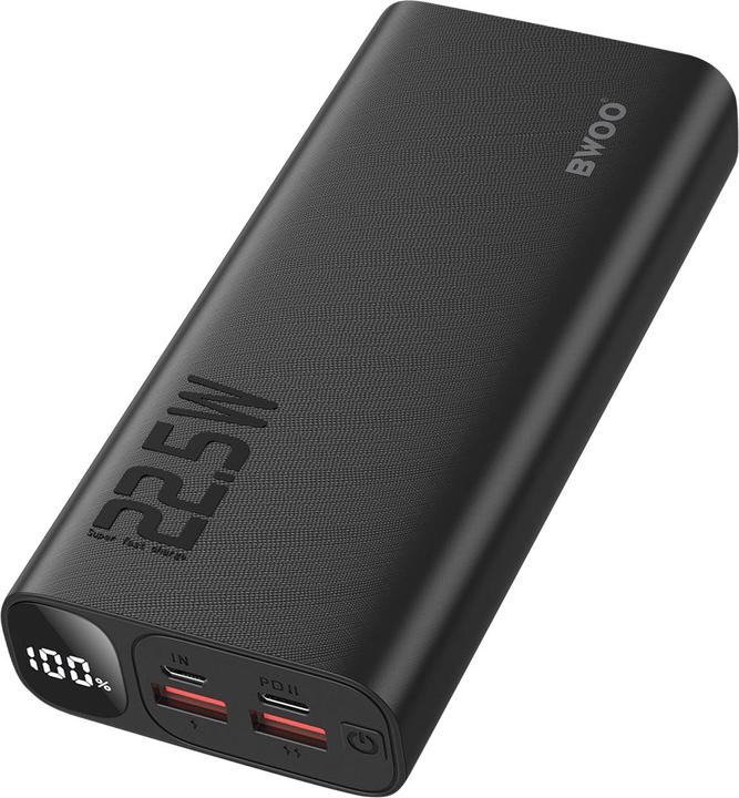 Image du produit Bwoo 20W 20000 mAh power bank with LCD screen, black (20000 mAh, 22.50 W)