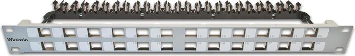 Wirewin 24-port 1U patch panel, shielded