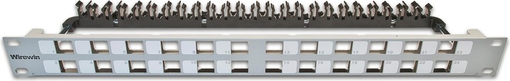 Wirewin 24-Port 1HE Patchpanel, geschirmt