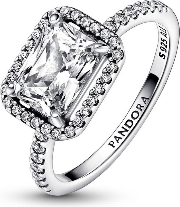 Immagine prodotto Pandora Anello aureola rettangolare scintillante (60, 925 Argento)