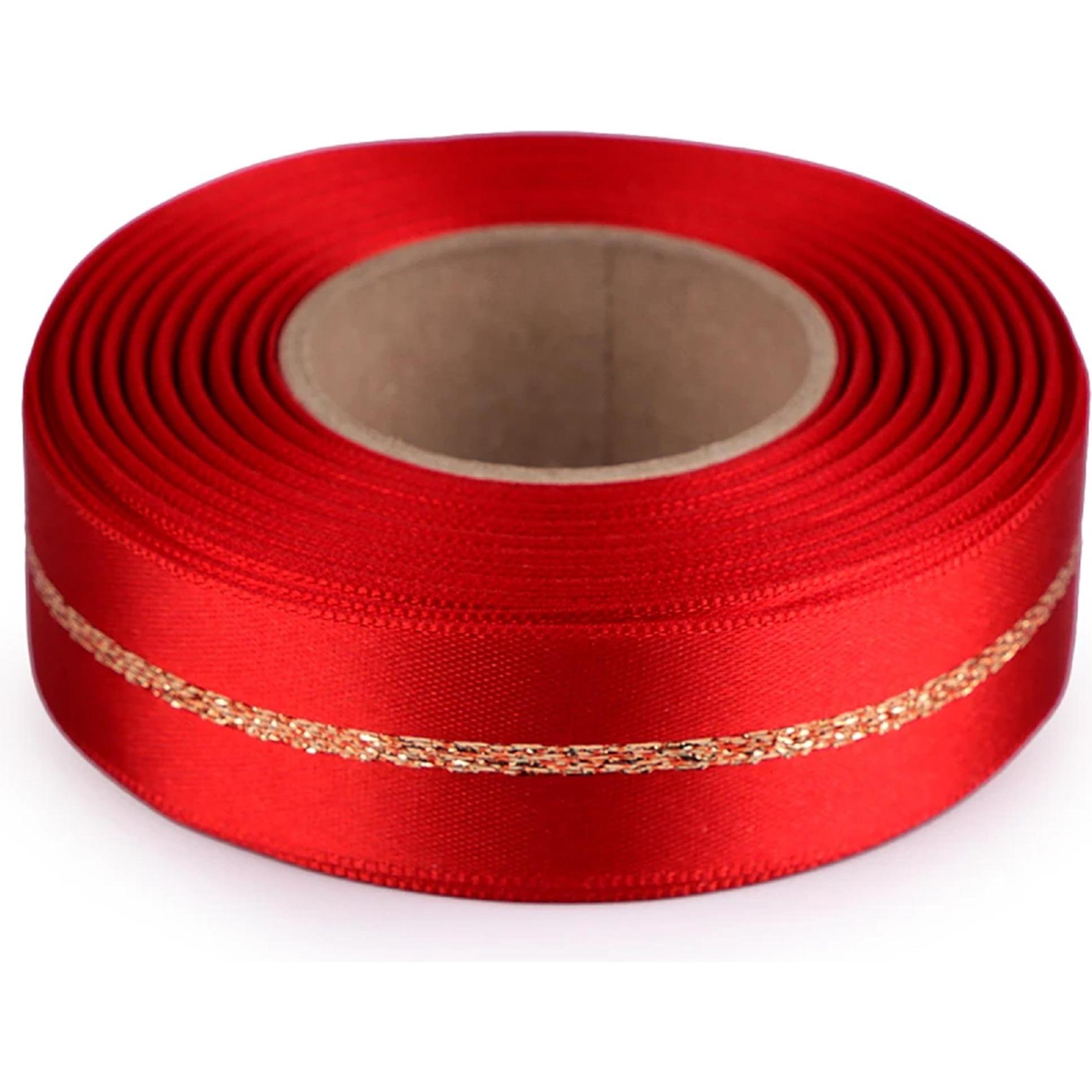 Thumbnail - Oliver Weber Collection, Geschenkverpackung, Atlasband mit Lurex beidseitig Breite 25 mm Weihnachten 430607a (Geschenkba...