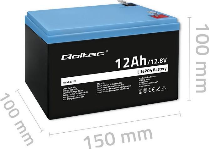 Produktbild Qoltec Versorgungsbatterie (12.80 V, 12 Ah)