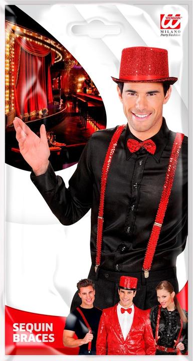 Actual product image Widmann Red sequin braces