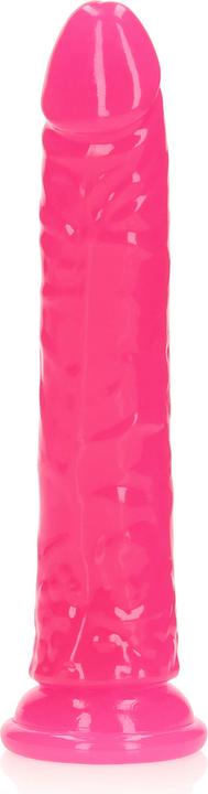 Produktbild RealRock Slim Realistic Dildo with Suction Cup - Glow in the Dark - 9" / 22,5 cm