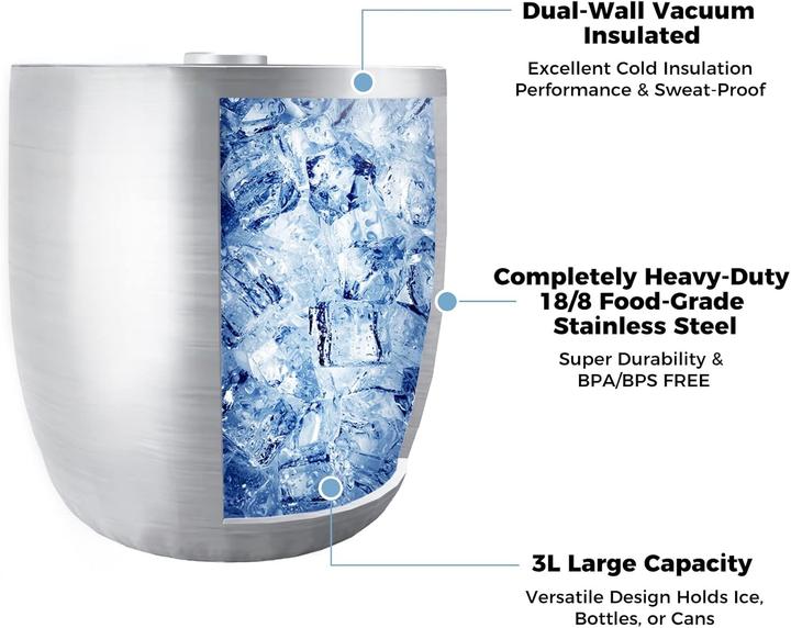 Immagine prodotto Tiken Eiseimer mit Zange und Deckel