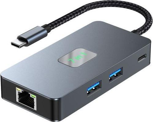 Immagine prodotto Lenovo Adapter HUB USB C (7 in 1) HDMI USB SD/TF RJ45 (2500 Mbps) PD (USB-C, 7 porte)