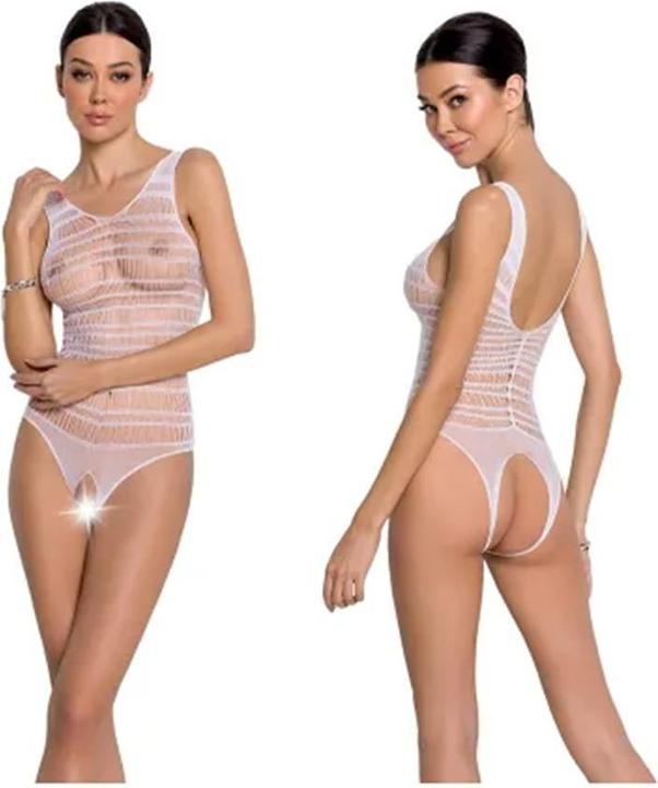 Actual product image Passion Woman Bs086 Bodystocking - White One Size (One size)