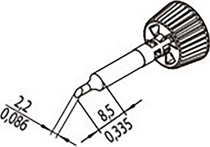 Actual product image 0142ADLF22/SB Soldering tip Tip size 2.20 mm Contents 1 pc. (Soldering bit)