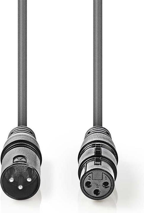 Produktbild Nedis DMX Digital 110 Ohmi OS XLR 3 Pin Stecker 5.0 grau (5 m, XLR Kabel)