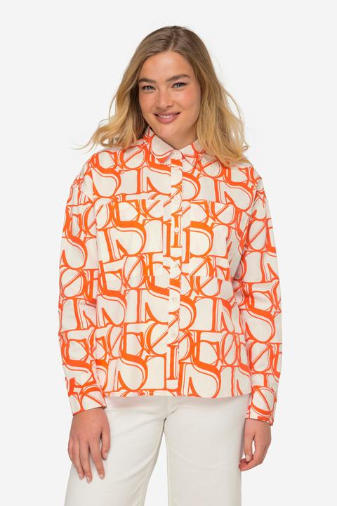 Produktbild Laurasøn Hemdbluse, oversized, XL-Writing-Print, Langarm, OEKO-TEX (S)