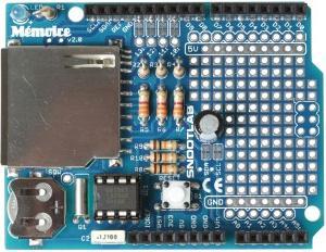 Image du produit Snootlab Kit mémoire 2.0 (Data Logging Shield avec DS1307) (Kit électronique)